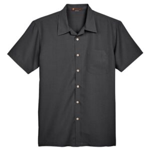 Harriton Men's Barbados Textured Camp Shirt