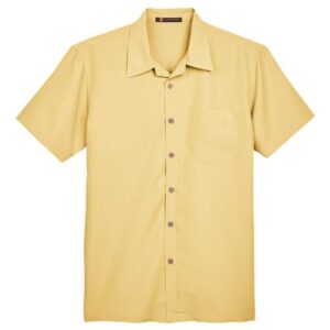 Harriton Men's Barbados Textured Camp Shirt