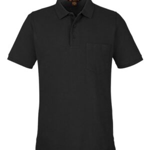 Harriton Men's Valiant Cotton Snag Protect Pocket Polo