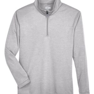 Team 365 Youth Zone Sonic Heather Performance Quarter-Zip Pullover