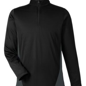 Harriton Men's Flash Snag Protection Plus IL Colorblock Quarter-Zip Pullover