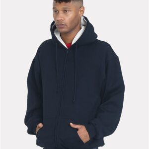 Bayside 940 - Unisex USA-Made Super Heavy Thermal Lined Full-Zip Hooded Sweatshirt