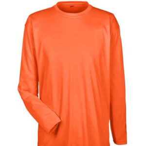 UltraClub Men's Cool & Dry Sport Long Sleeve Performance Interlock T-Shirt