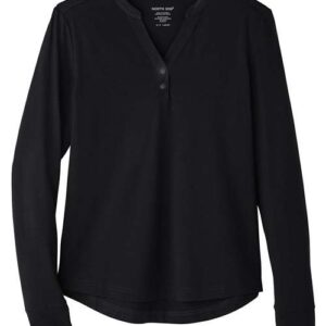 North End Women's JAQ Stretch Performance V-Neck Snap Pullover