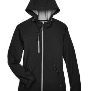 North End Women's Prospect Two-Layer Fleece Bonded Soft Shell Hooded Jacket