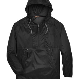 Harriton Men's Packable Hooded Nylon Jacket
