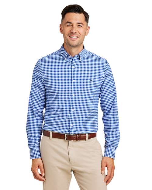 vineyard vines Men's On-The-Go Nylon Gingham Shirt - Image 5