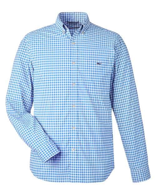 vineyard vines Men's On-The-Go Nylon Gingham Shirt - Image 8