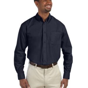Harriton Men's Tall Essential Poplin