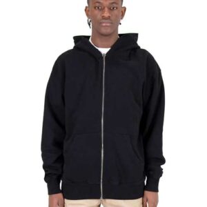 Shaka Wear Unisex Max Heavy Garment-Dyed Double-Zip Hooded Sweatshirt
