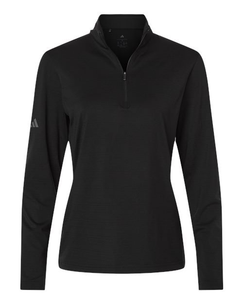Adidas Women's Textured Stripe Quarter-Zip Pullover