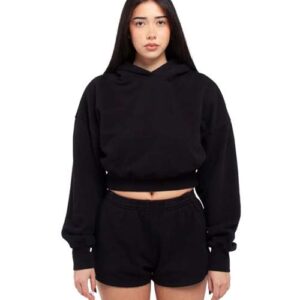 Shaka Wear Women's Garment-Dyed Crop Hooded Sweatshirt