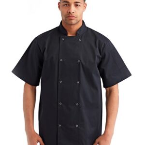 Artisan Collection by Reprime RP664 - Unisex Ten Studded Front Short Sleeve Chef Coat
