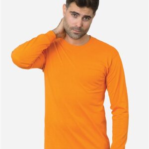Bayside Unisex USA-Made 50/50 Long Sleeve Pocket T-Shirt