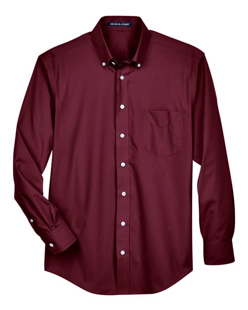 Devon & Jones Men's Crown Collection® Broadcloth Woven Dress Shirt - Image 3