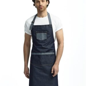 Artisan Collection by Reprime RP127 - Domain Contrast Denim Bib Apron