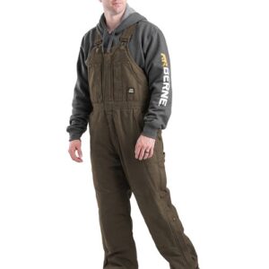Berne Apparel B377 - Men's Heartland Insulated Washed Duck Bib Overall