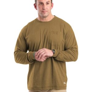 Berne Apparel BSM39 - Men's Performance Long Sleeve Pocket T-Shirt