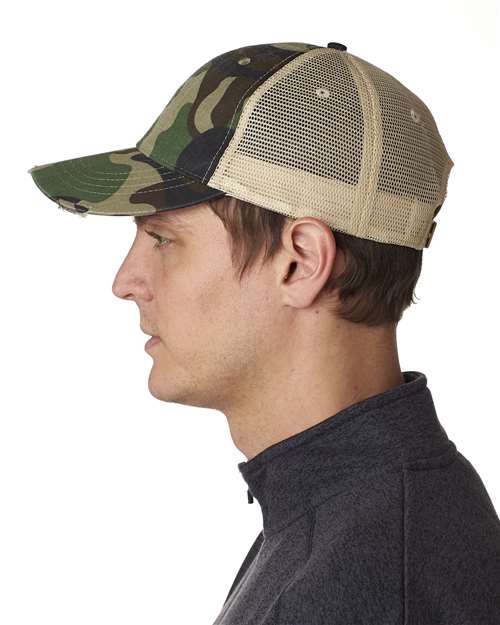 Adams Headwear Ollie Distressed Trucker Cap - Image 9