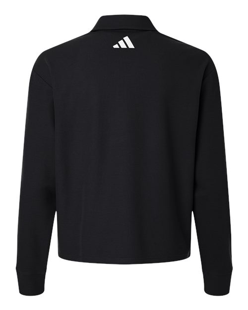 Adidas Women's Beyond Long Sleeve Loose Polo - Image 3