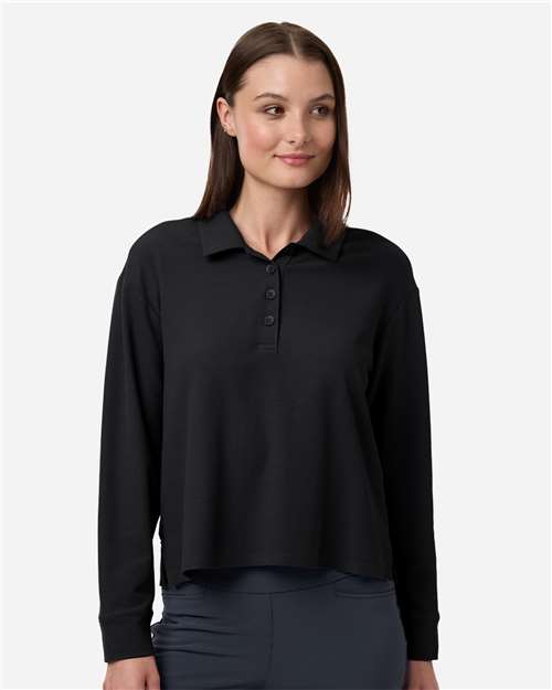 Adidas Women's Beyond Long Sleeve Loose Polo - Image 5