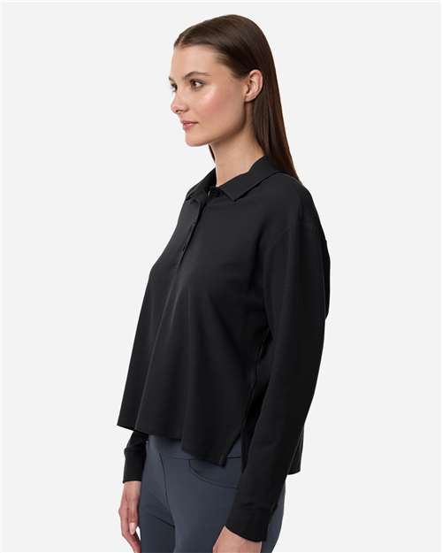 Adidas Women's Beyond Long Sleeve Loose Polo - Image 6