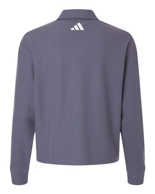 Adidas Women's Beyond Long Sleeve Loose Polo - Image 9