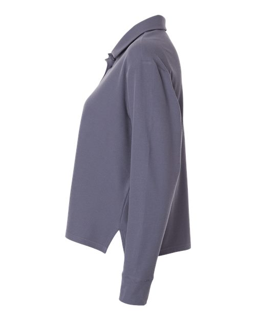 Adidas Women's Beyond Long Sleeve Loose Polo - Image 10