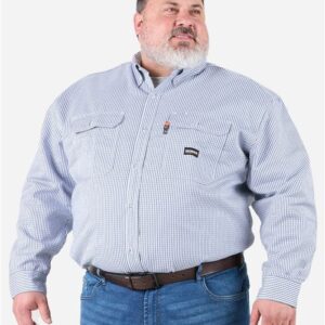 Berne Apparel FRSH21T - Men's Tall Flame-Resistant Down Plaid Work Shirt