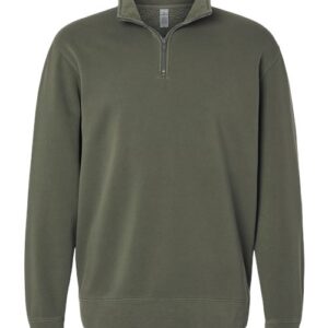 Independent Trading Co. Unisex Pigment-Dyed Quarter-Zip Pullover