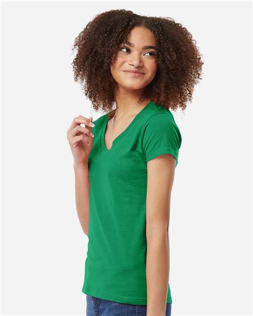 Tultex Women's Fine Jersey V-Neck T-Shirt - Image 36