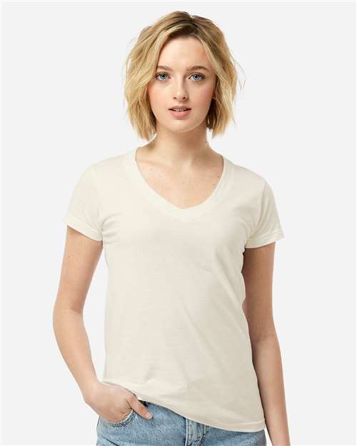 Tultex Women's Fine Jersey V-Neck T-Shirt - Image 41