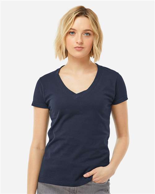 Tultex Women's Fine Jersey V-Neck T-Shirt - Image 47