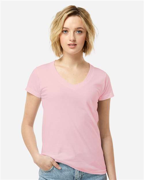 Tultex Women's Fine Jersey V-Neck T-Shirt - Image 53