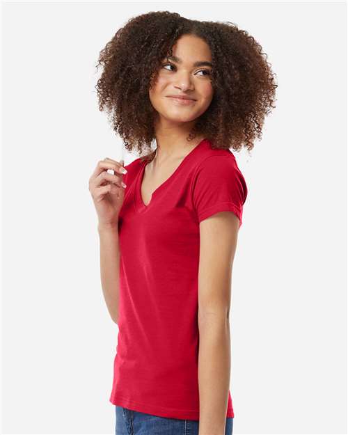 Tultex Women's Fine Jersey V-Neck T-Shirt - Image 66