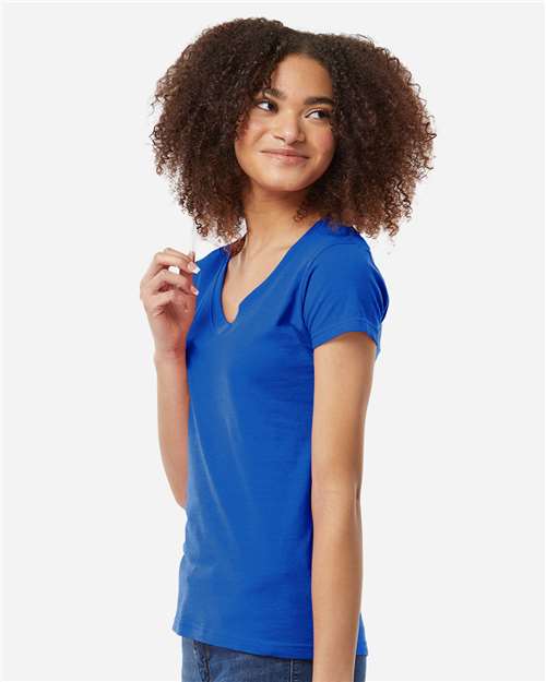 Tultex Women's Fine Jersey V-Neck T-Shirt - Image 72