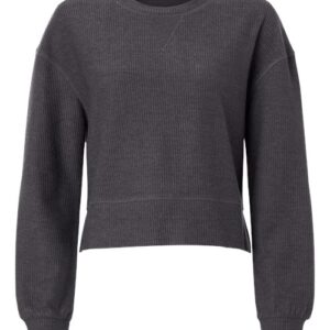 Boxercraft Women's Ribbed Knit Cropped Boxy Crew