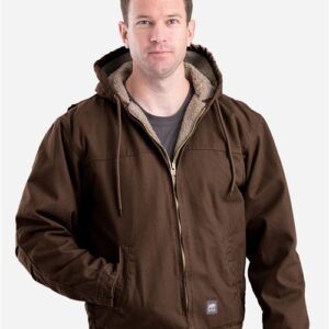Berne Apparel HJ626 - Men's Heartland Washed Duck Hooded Work Coat