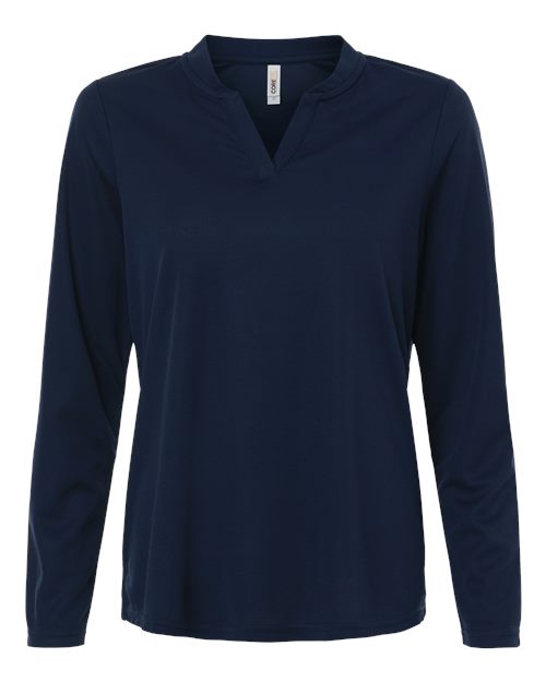 CORE365 Women's Nova Performance Long Sleeve Pique Polo - Image 4