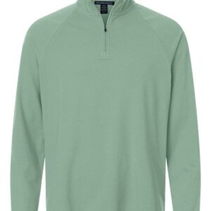 Devon & Jones Men's Seaton Pebble Textured Quarter-Zip Pullover