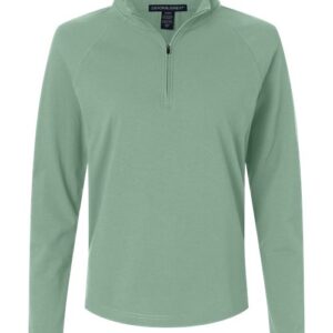 Devon & Jones Women's Seaton Pebble Textured Quarter-Zip Pullover