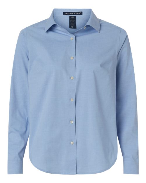 Devon & Jones Women's CrownLux Performance® Spencer Poplin Dress Shirt - Image 5