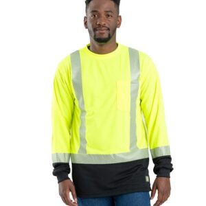 Berne Apparel HVK018 - Men's Hi-Vis Class 3 Color Blocked T-Shirt