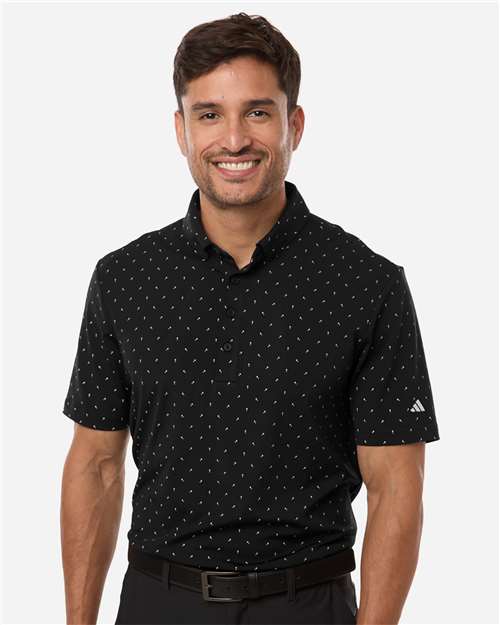 Adidas Men's Ultimate365 Micro Print Polo - Image 5
