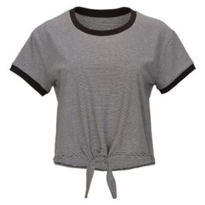 Boxercraft Women's Striped Tie Front T-Shirt
