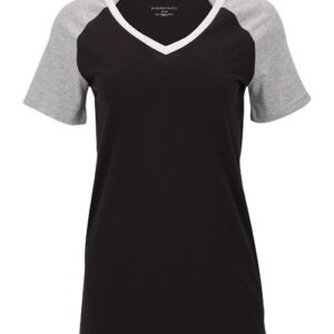 Boxercraft Women's Colorblocked V-Neck T-Shirt