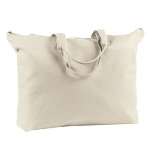 BAGedge BE009 - Canvas Zippered Book Tote