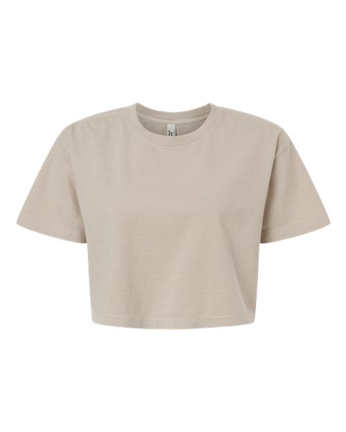 American Apparel Women's Garment-Dyed Heavyweight Cropped Tee - Image 3