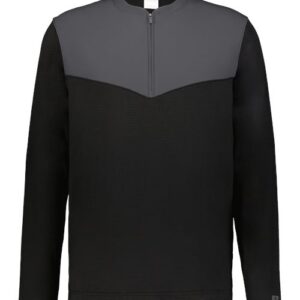 Russell Athletic Unisex Sideline Grid Fleece Quarter-Zip Pullover