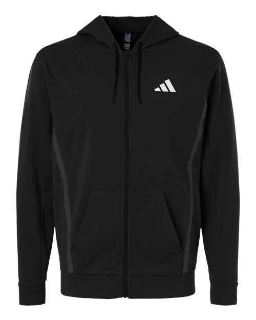 Adidas Men's Game & Go Fleece Full-Zip Hooded Sweatshirt